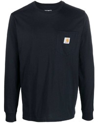 Мужская темно-синяя футболка с длинным рукавом от Carhartt WIP