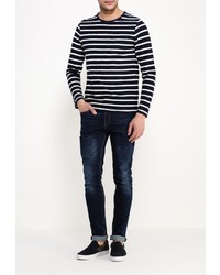 Мужская темно-синяя футболка с длинным рукавом от Celio