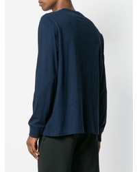 Мужская темно-синяя футболка с длинным рукавом от Polo Ralph Lauren