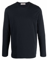 Мужская темно-синяя футболка с длинным рукавом от Corneliani