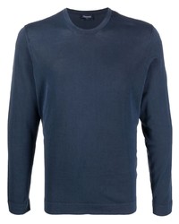 Мужская темно-синяя футболка с длинным рукавом от Drumohr