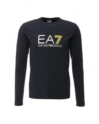 Мужская темно-синяя футболка с длинным рукавом от EA7
