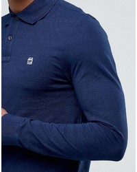 Мужская темно-синяя футболка с длинным рукавом от G Star