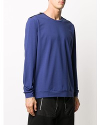 Мужская темно-синяя футболка с длинным рукавом от Moschino