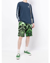 Мужская темно-синяя футболка с длинным рукавом от Fiorucci