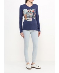 Женская темно-синяя футболка с длинным рукавом от Luhta