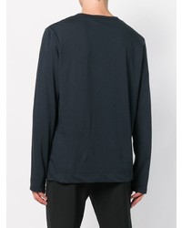 Мужская темно-синяя футболка с длинным рукавом от Joseph