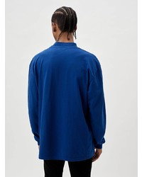 Мужская темно-синяя футболка с длинным рукавом от John Elliott