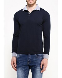 Мужская темно-синяя футболка с длинным рукавом от Occhibelli