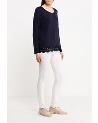 Женская темно-синяя футболка с длинным рукавом от Only