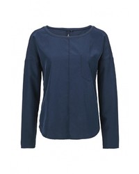 Женская темно-синяя футболка с длинным рукавом от s.Oliver Denim