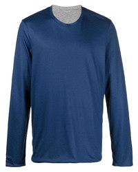 Мужская темно-синяя футболка с длинным рукавом от Sease