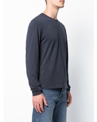 Мужская темно-синяя футболка с длинным рукавом от Alex Mill