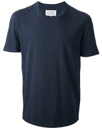 Темно-синяя футболка с круглым вырезом