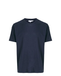 Мужская темно-синяя футболка с круглым вырезом в сеточку от Sunspel