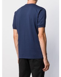 Мужская темно-синяя футболка с круглым вырезом с вышивкой от Vivienne Westwood Anglomania