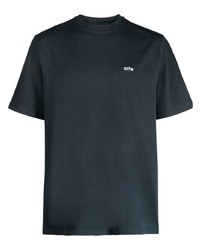 Мужская темно-синяя футболка с круглым вырезом с вышивкой от ARTE