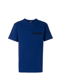 Мужская темно-синяя футболка с круглым вырезом с вышивкой от Calvin Klein 205W39nyc