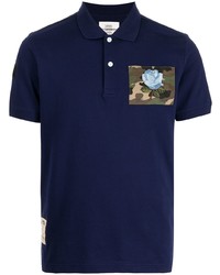 Мужская темно-синяя футболка с круглым вырезом с вышивкой от Kent & Curwen