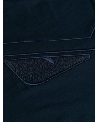 Мужская темно-синяя футболка с круглым вырезом с вышивкой от Fendi