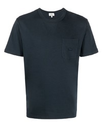 Мужская темно-синяя футболка с круглым вырезом с вышивкой от Woolrich