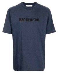Мужская темно-синяя футболка с круглым вырезом с принтом от 1017 Alyx 9Sm