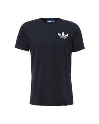 Мужская темно-синяя футболка с круглым вырезом с принтом от adidas Originals