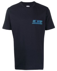 Мужская темно-синяя футболка с круглым вырезом с принтом от C.P. Company