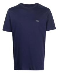 Мужская темно-синяя футболка с круглым вырезом с принтом от C.P. Company