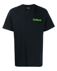 Мужская темно-синяя футболка с круглым вырезом с принтом от Carhartt WIP