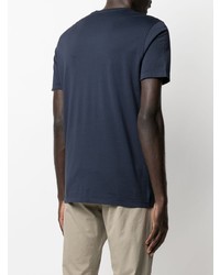 Мужская темно-синяя футболка с круглым вырезом с принтом от Dondup