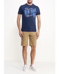 Мужская темно-синяя футболка с круглым вырезом с принтом от E-Bound