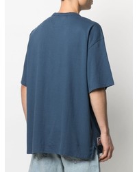Мужская темно-синяя футболка с круглым вырезом с принтом от Timberland
