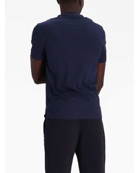 Мужская темно-синяя футболка с круглым вырезом с принтом от Armani Exchange