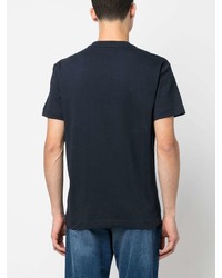 Мужская темно-синяя футболка с круглым вырезом с принтом от Calvin Klein