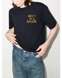Мужская темно-синяя футболка с круглым вырезом с принтом от GALLERY DEPT.