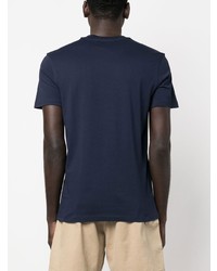 Мужская темно-синяя футболка с круглым вырезом с принтом от Moschino