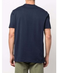Мужская темно-синяя футболка с круглым вырезом с принтом от Paul & Shark