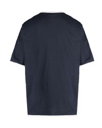 Мужская темно-синяя футболка с круглым вырезом с принтом от Michael Kors