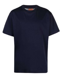 Мужская темно-синяя футболка с круглым вырезом с принтом от Missoni