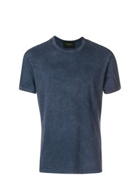 Мужская темно-синяя футболка с круглым вырезом с принтом от Mr & Mrs Italy