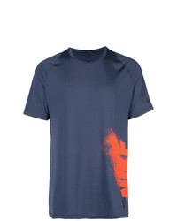 Мужская темно-синяя футболка с круглым вырезом с принтом от Nike