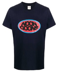 Мужская темно-синяя футболка с круглым вырезом с принтом от Noon Goons