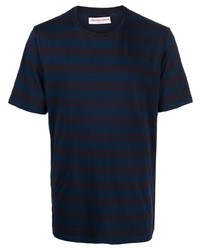 Мужская темно-синяя футболка с круглым вырезом с принтом от Orlebar Brown