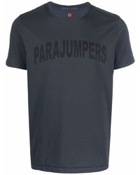 Мужская темно-синяя футболка с круглым вырезом с принтом от Parajumpers