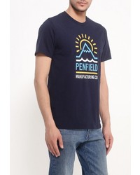 Мужская темно-синяя футболка с круглым вырезом с принтом от Penfield