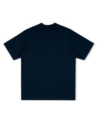 Мужская темно-синяя футболка с круглым вырезом с принтом от Supreme
