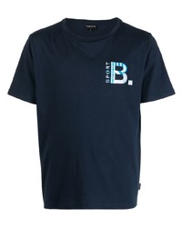 Мужская темно-синяя футболка с круглым вырезом с принтом от SPORT b. by agnès b.