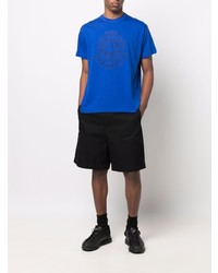 Мужская темно-синяя футболка с круглым вырезом с принтом от VERSACE JEANS COUTURE