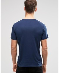 Мужская темно-синяя футболка с круглым вырезом с принтом от Esprit